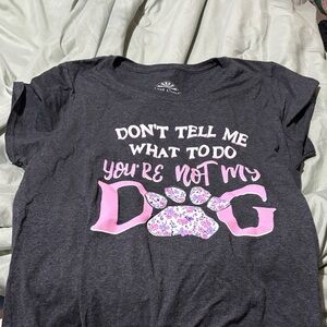 Charcoal and Pink Graphic Tee